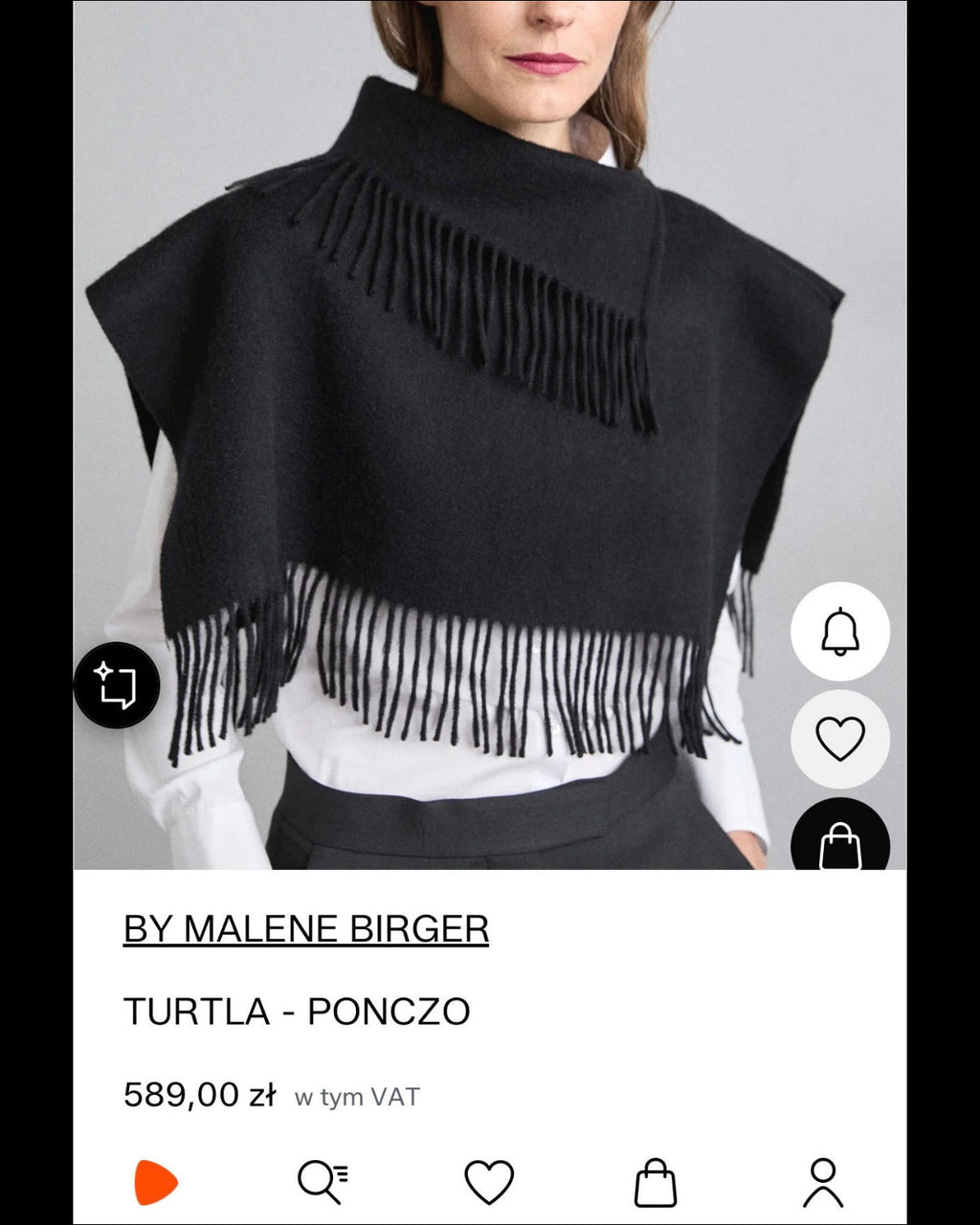 Burgundy wool neck warmer by Danish premium brand BY MALENE BIRGER. From the current collection. Regular price: 589 PLN.