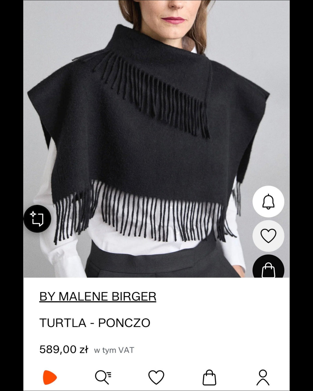 Burgundy wool neck warmer by Danish premium brand BY MALENE BIRGER. From the current collection. Regular price: 589 PLN.