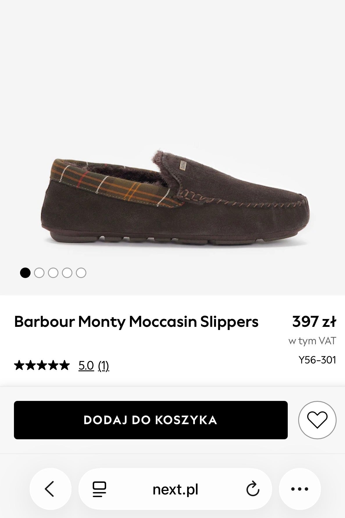 Brown suede slippers by Barbour