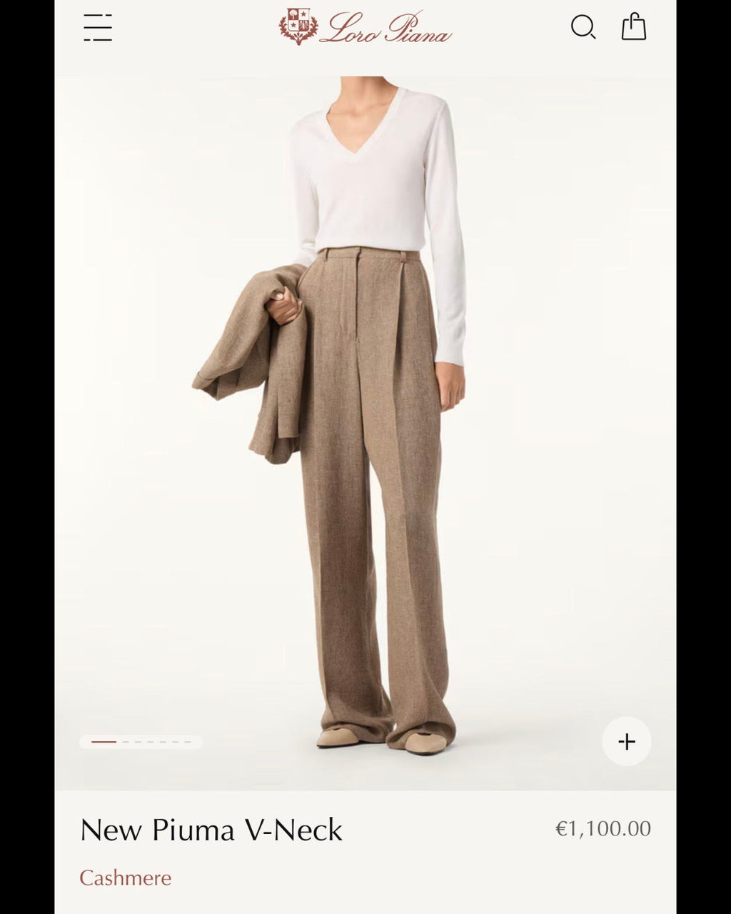 Powder pink baby cashmere sweater by Loro Piana