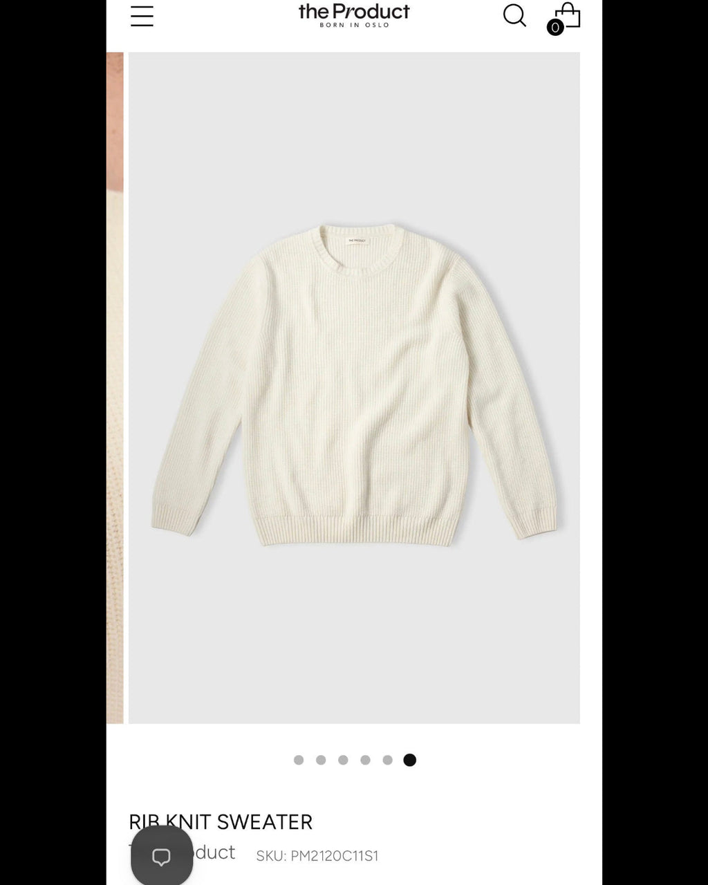 Cream extrafine merino wool sweater by Norwegian brand THE PRODUCT. Regular price: 2300 NOK (~970 PLN).