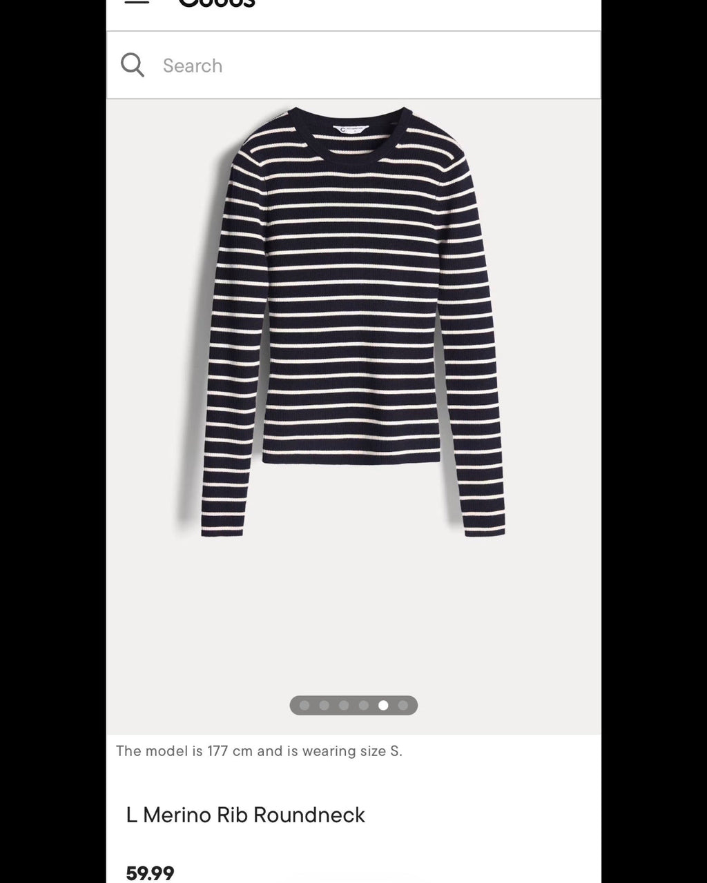 Black and white extra fine merino wool striped sweater by Cubus