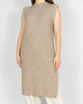 Beige wool and alpaca tunic dress by NORR