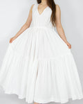 White cotton maxi dress by H&M Premium