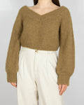 Brown cropped wool and alpaca sweater by & Other Stories