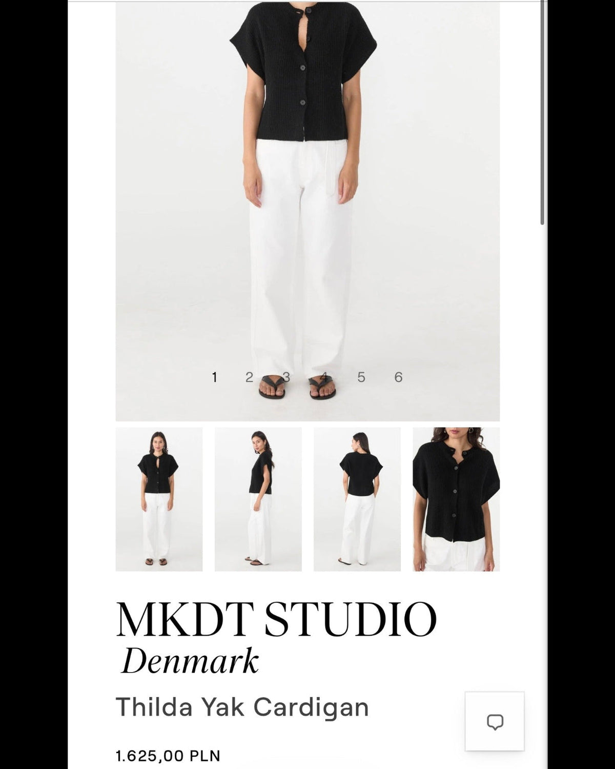 Black yak cardigan by MKDT Studio