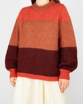 Orange and burgundy mohair sweater by NOA NOA