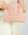 Pastel pink alpaca and merino wool hat by SAMSØE SAMSØE
