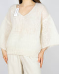 New warm white mohair sweater by AMERICANDREAMS