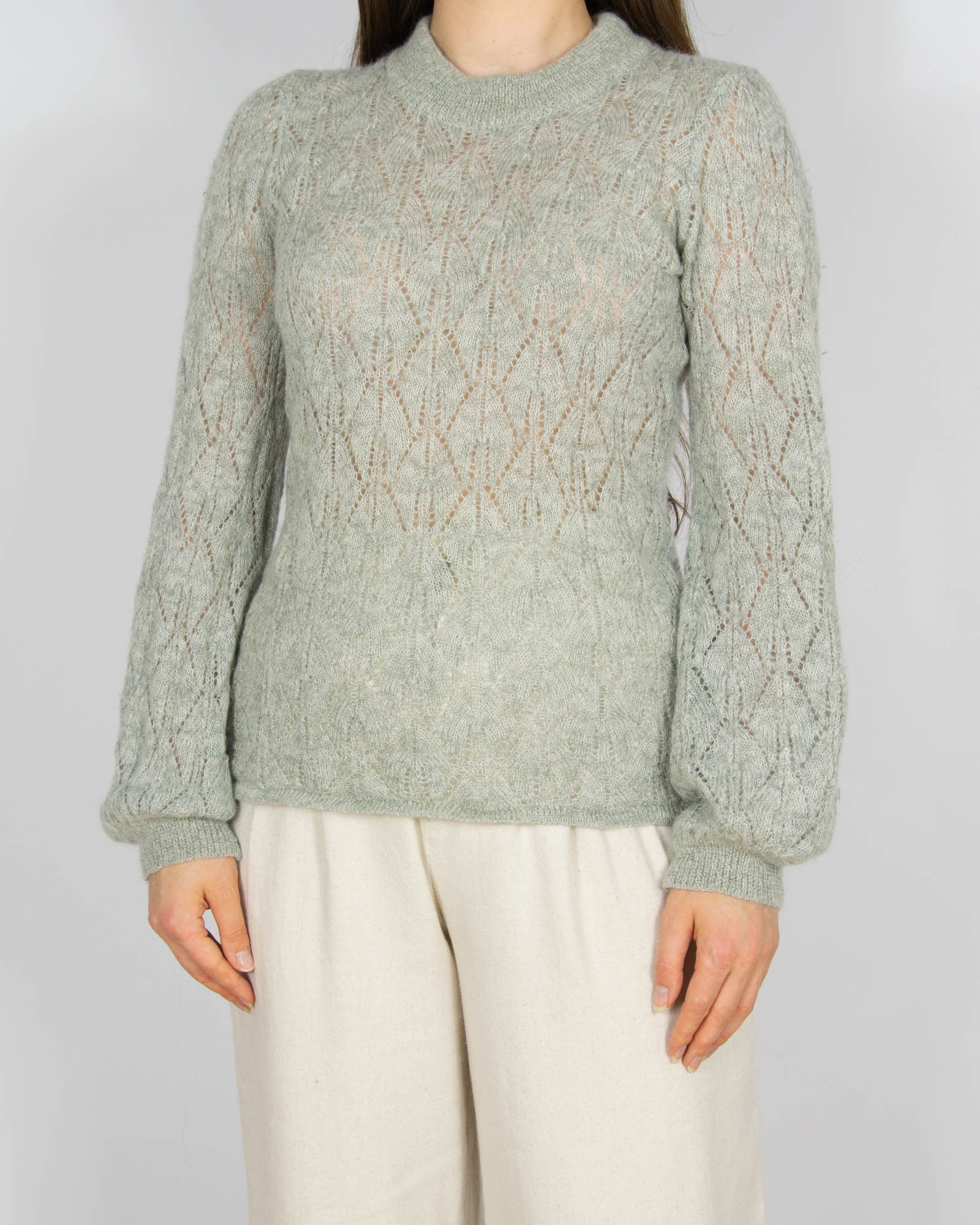 Sage green wool and mohair sweater by Urban Pioneers