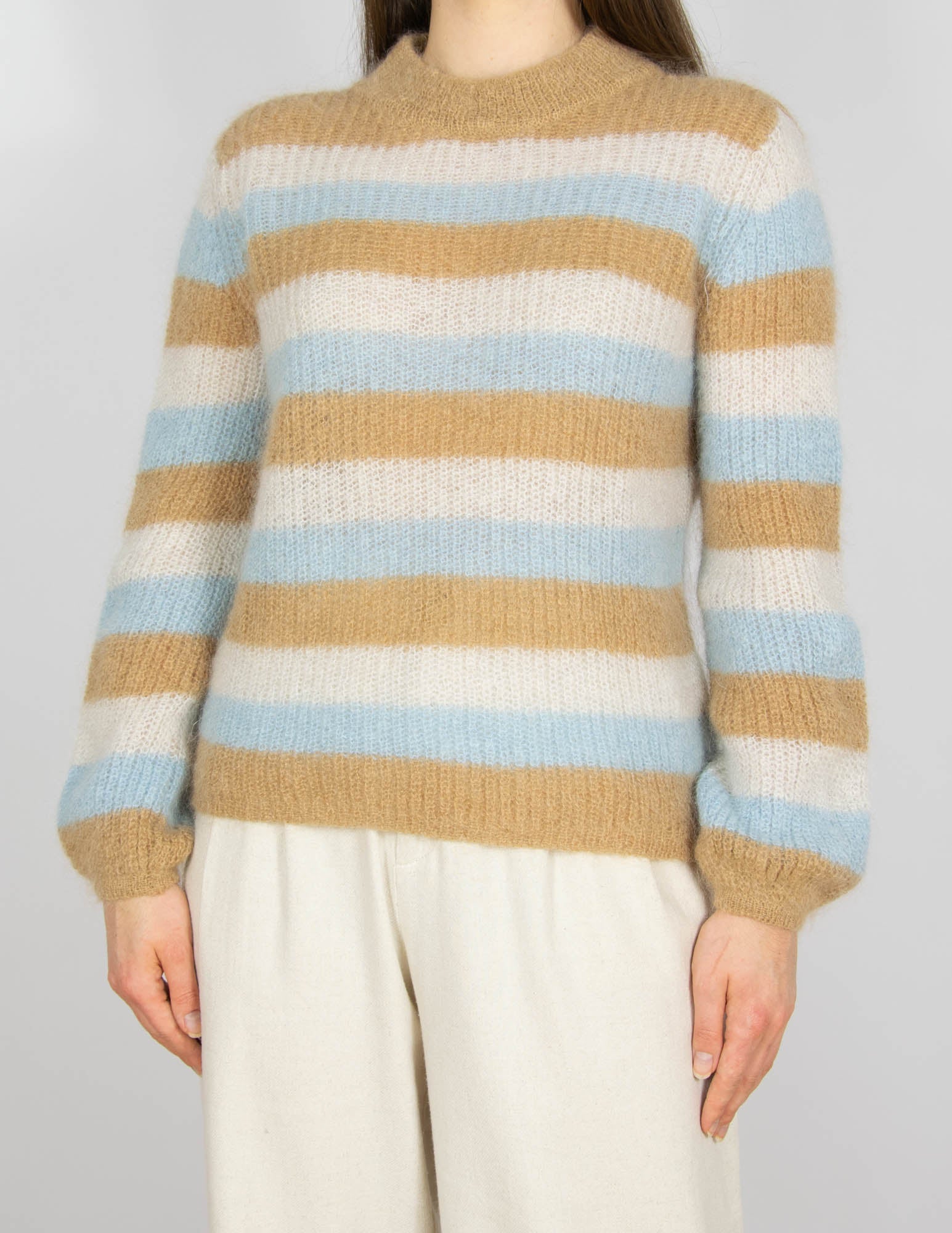 Striped wool and mohair sweater by GESTUZ