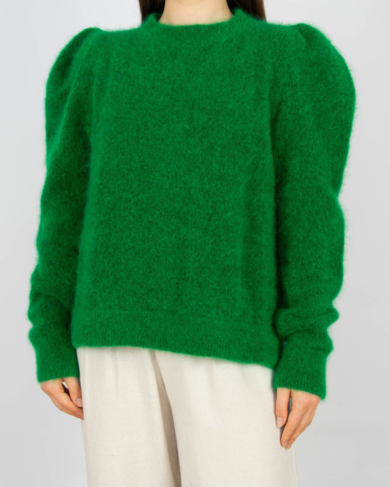 Vibrant green mohair sweater by MISSMAYA