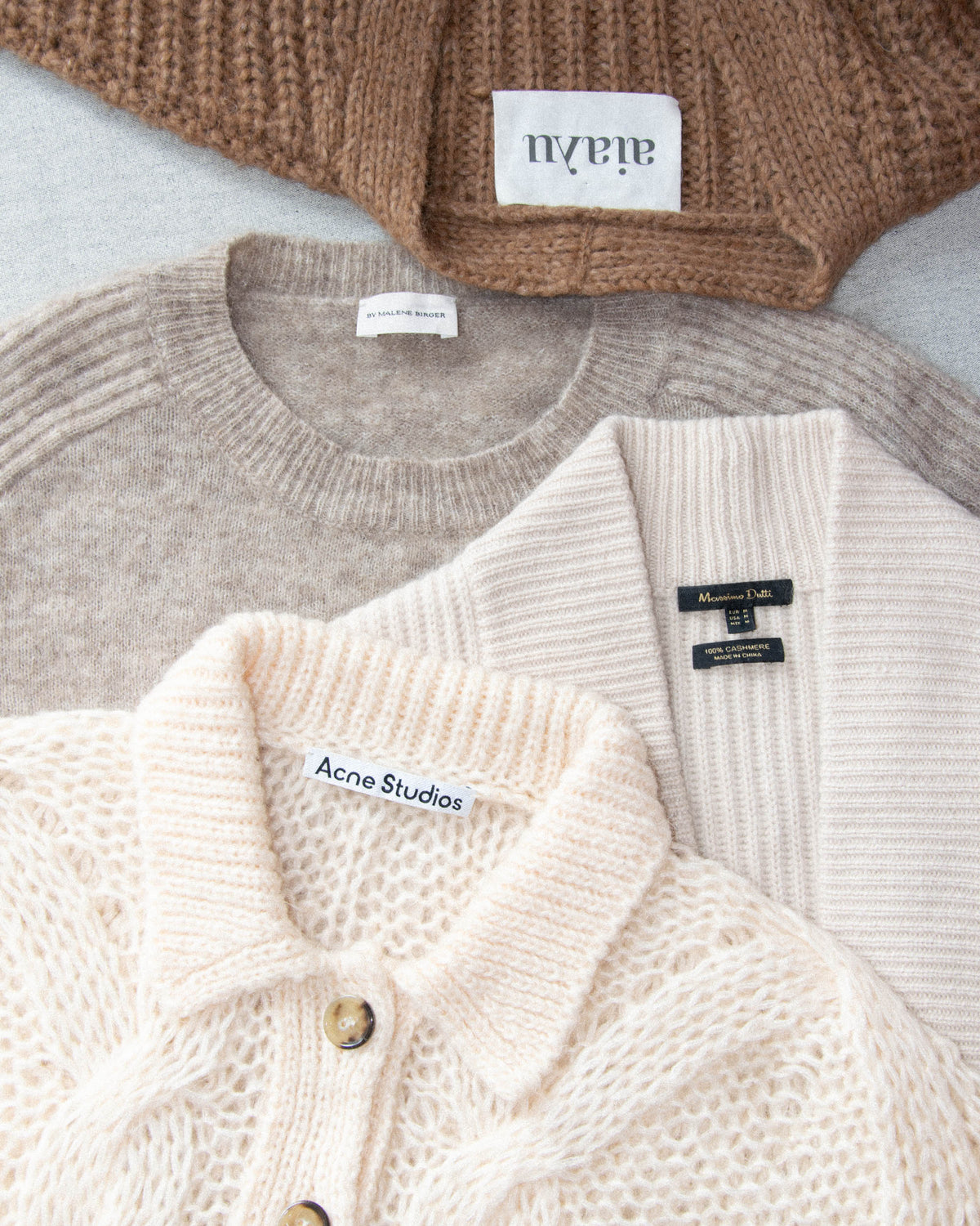 Beige kid mohair and wool sweater by By Malene Birger
