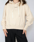 Beige cotton hoodie by French premium brand Drôle De Monsieur
