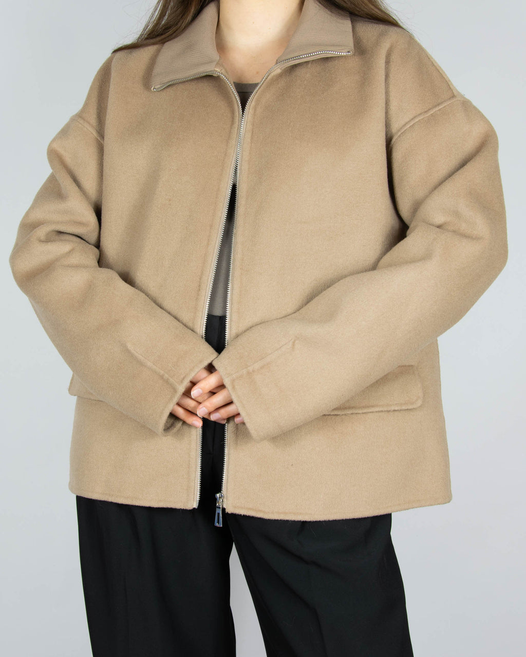 Beige wool jacket by premium brand IVO NIKKOLO.