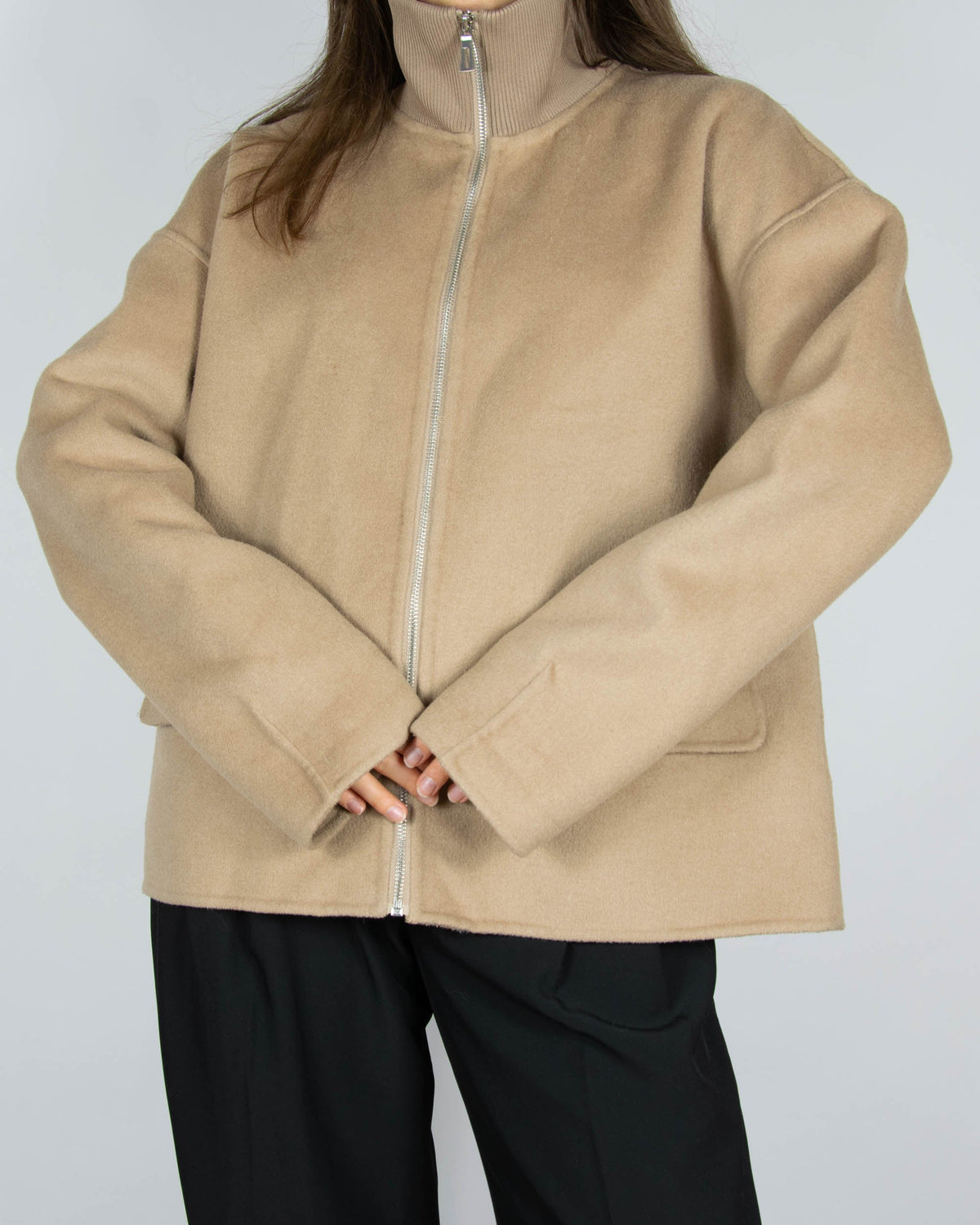 Beige wool jacket by premium brand IVO NIKKOLO.