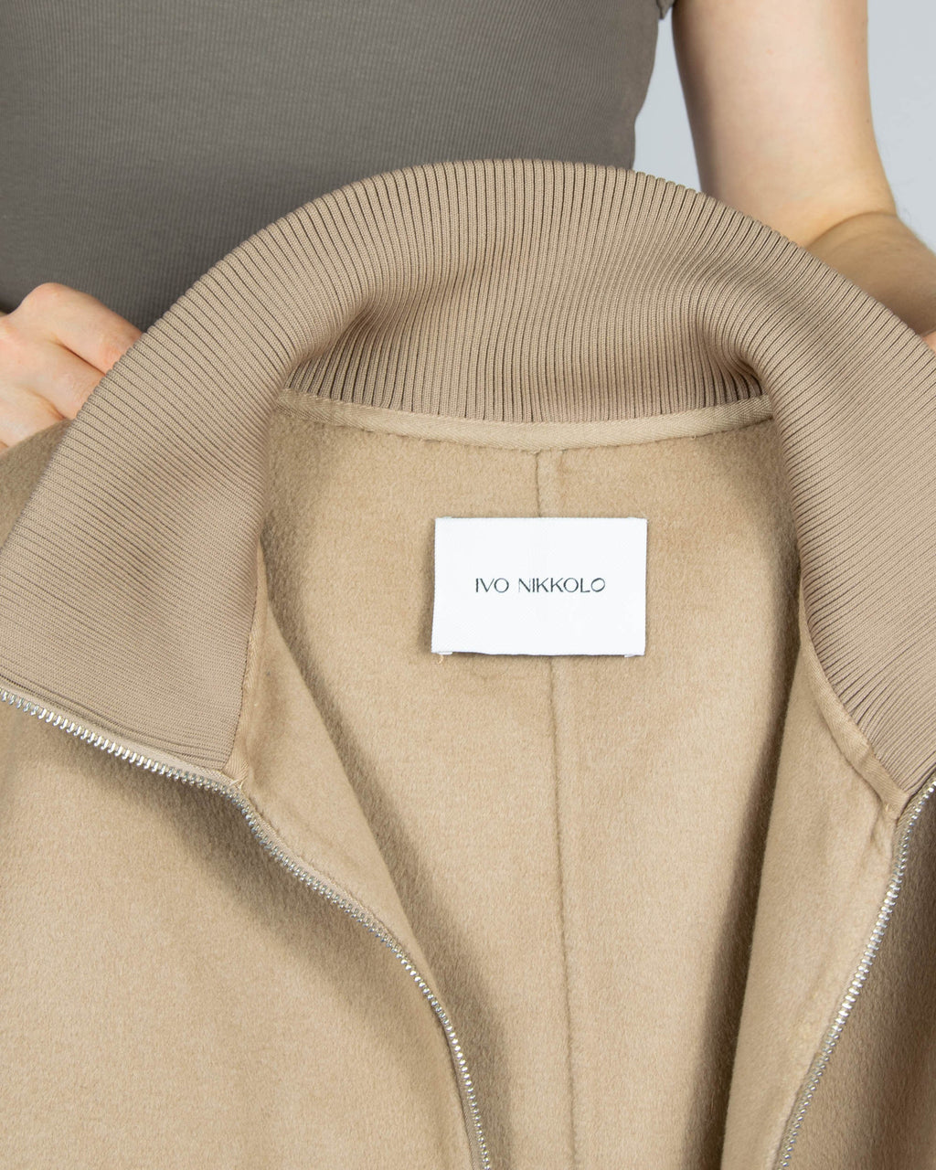 Beige wool jacket by premium brand IVO NIKKOLO.