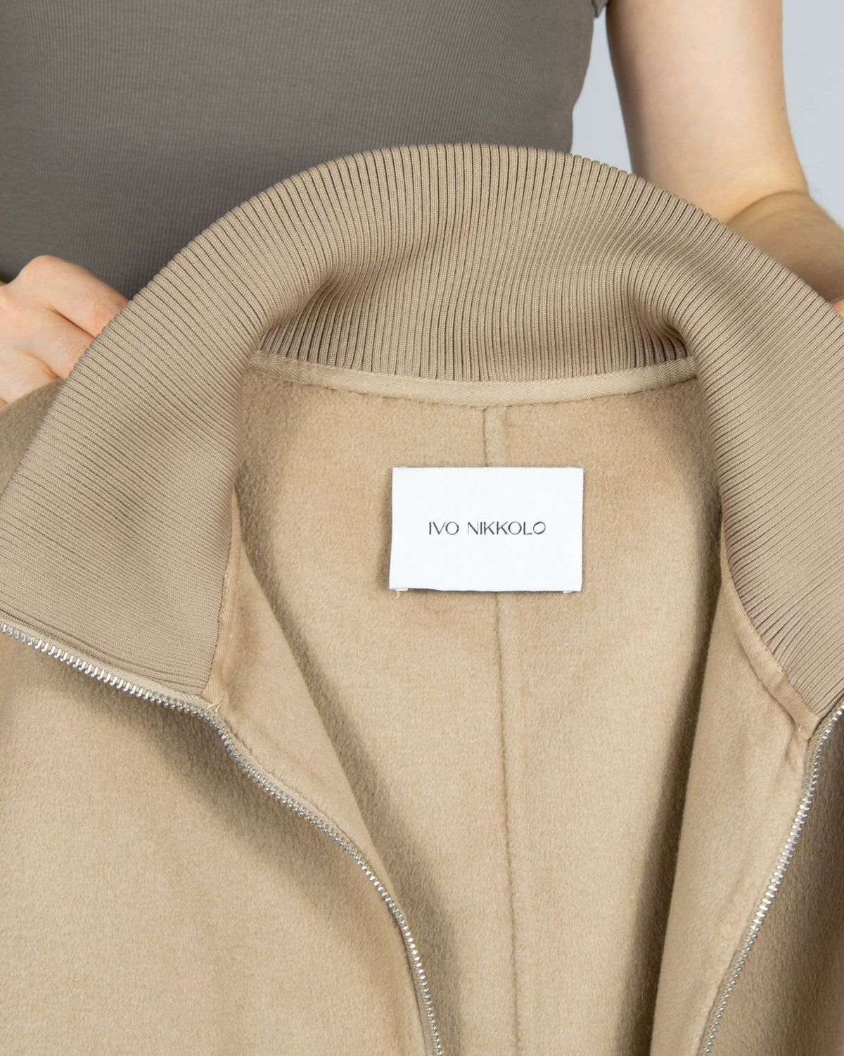 Beige wool jacket by premium brand IVO NIKKOLO.