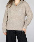 Beige alpaca and wool button-up cardigan by Danish premium brand Gestuz.