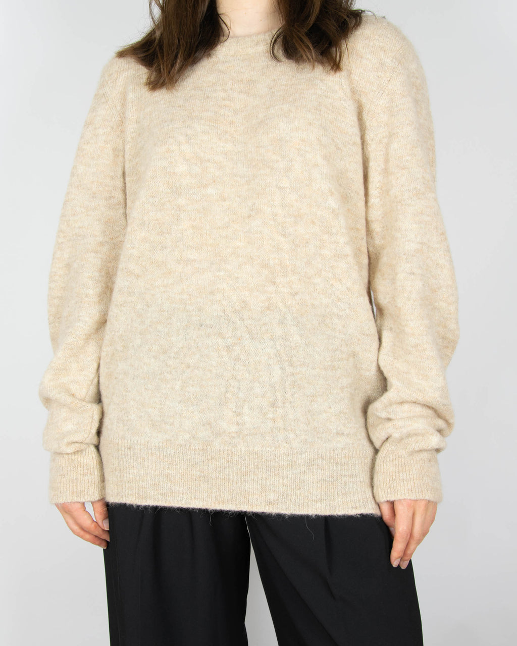 Beige alpaca and wool sweater by Arnie Says