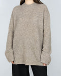 Beige mohair and wool sweater by Scandinavian premium brand By Malene Birger