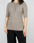 Beige mohair and wool sweater with decorative buttons by H&M Edition