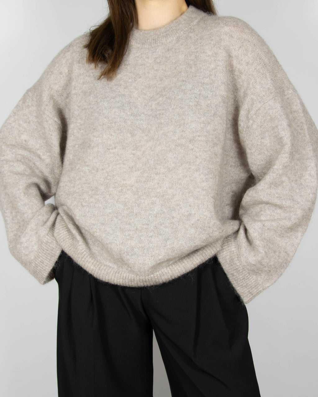 Beige mohair and wool sweater by H&M Premium