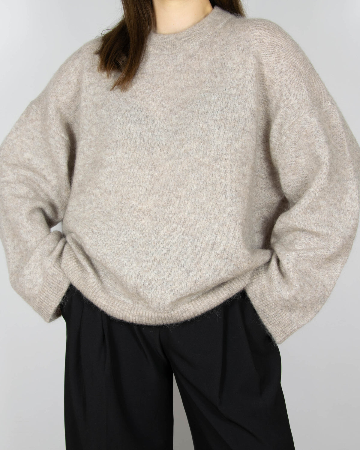 Beige mohair and wool sweater by H&M Premium