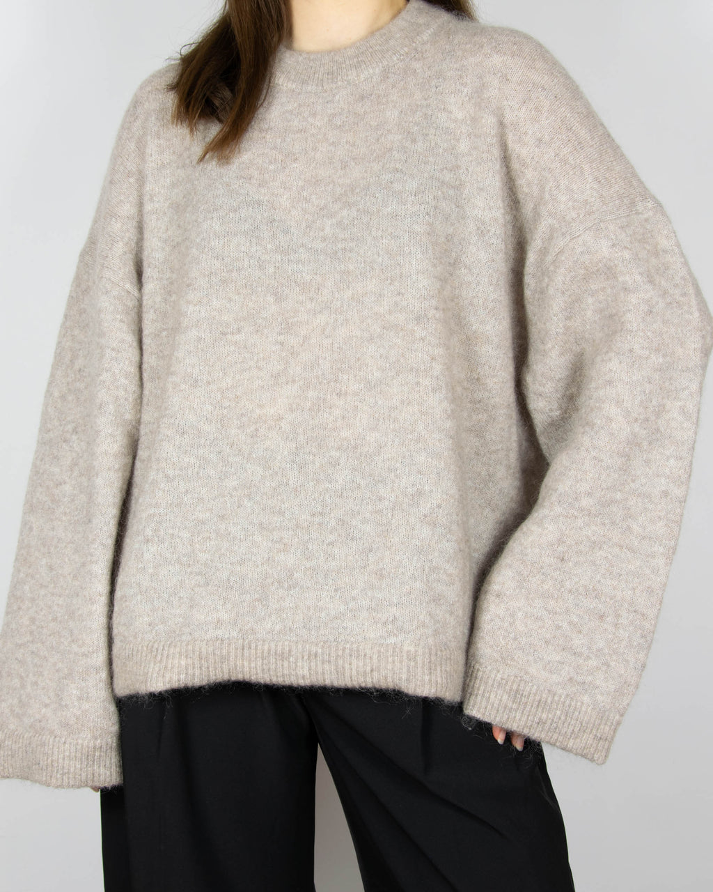 Beige mohair and wool sweater by H&M Premium