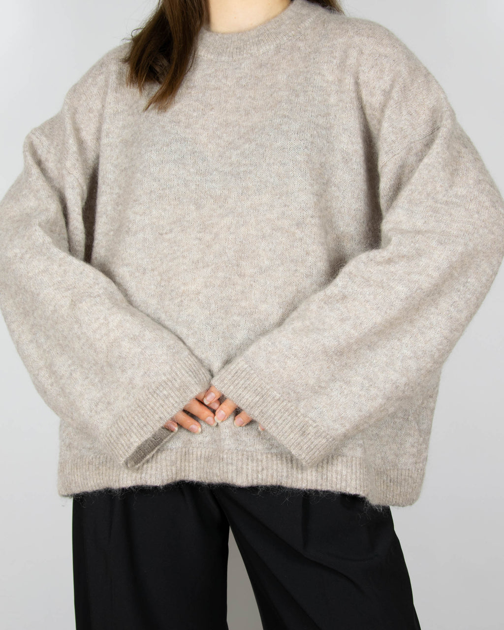 Beige mohair and wool sweater by H&M Premium