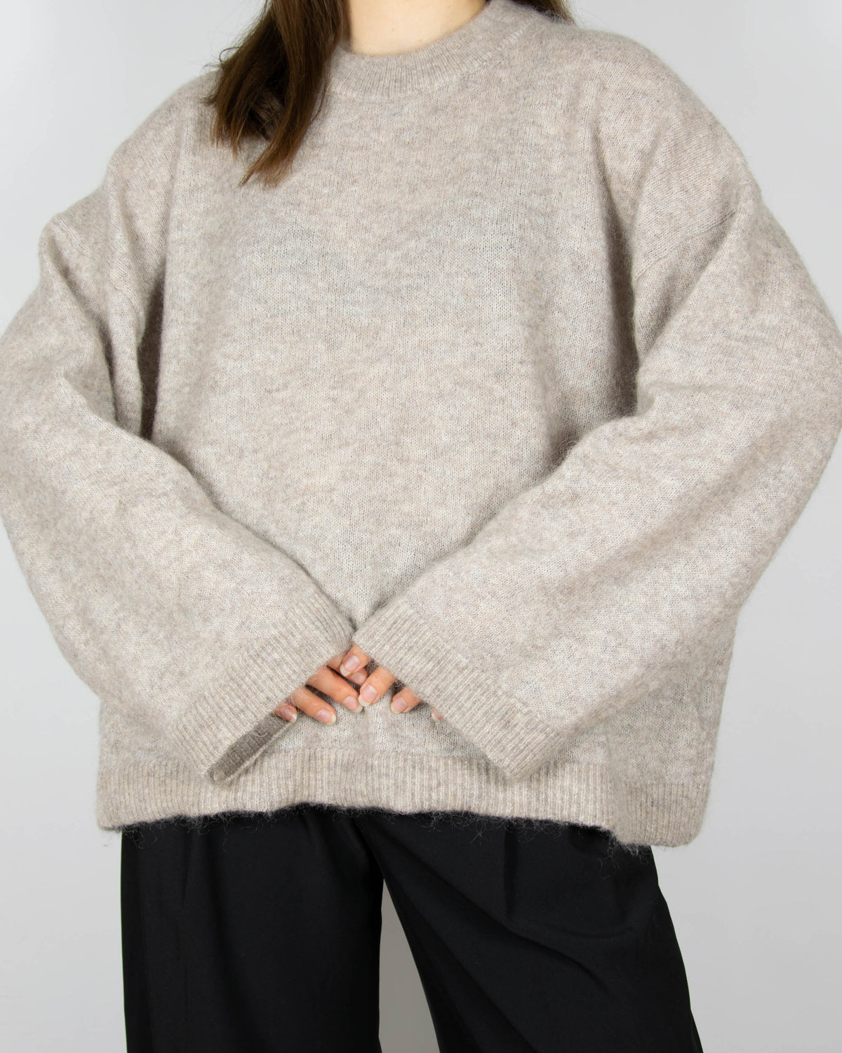 Beige mohair and wool sweater by H&M Premium