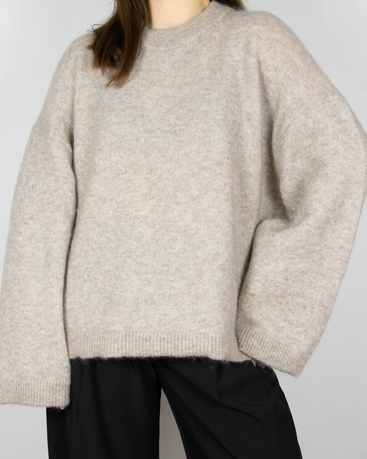 Beige mohair and wool sweater by H&M Premium