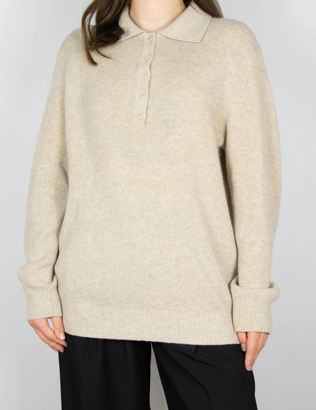 Beige wool and cashmere sweater by NAADAM