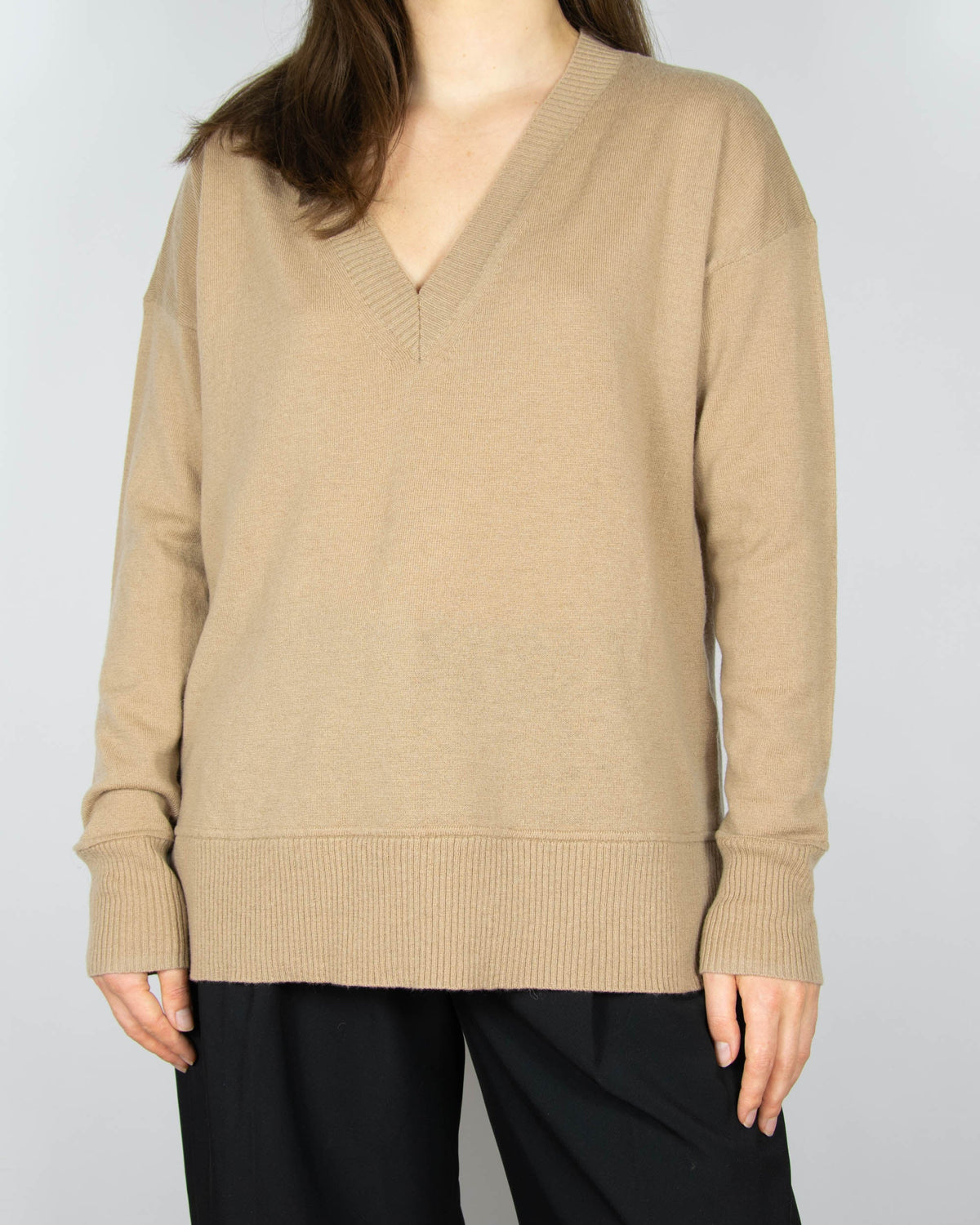 Beige extra fine merino wool sweater by Cubus