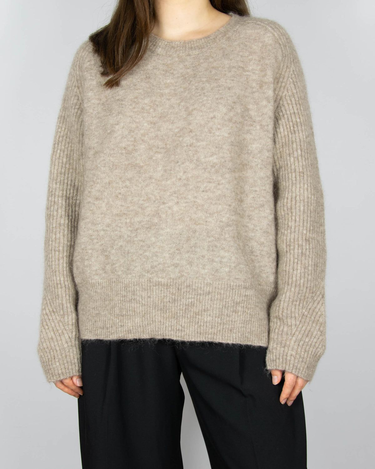 Beige kid mohair and wool sweater by By Malene Birger
