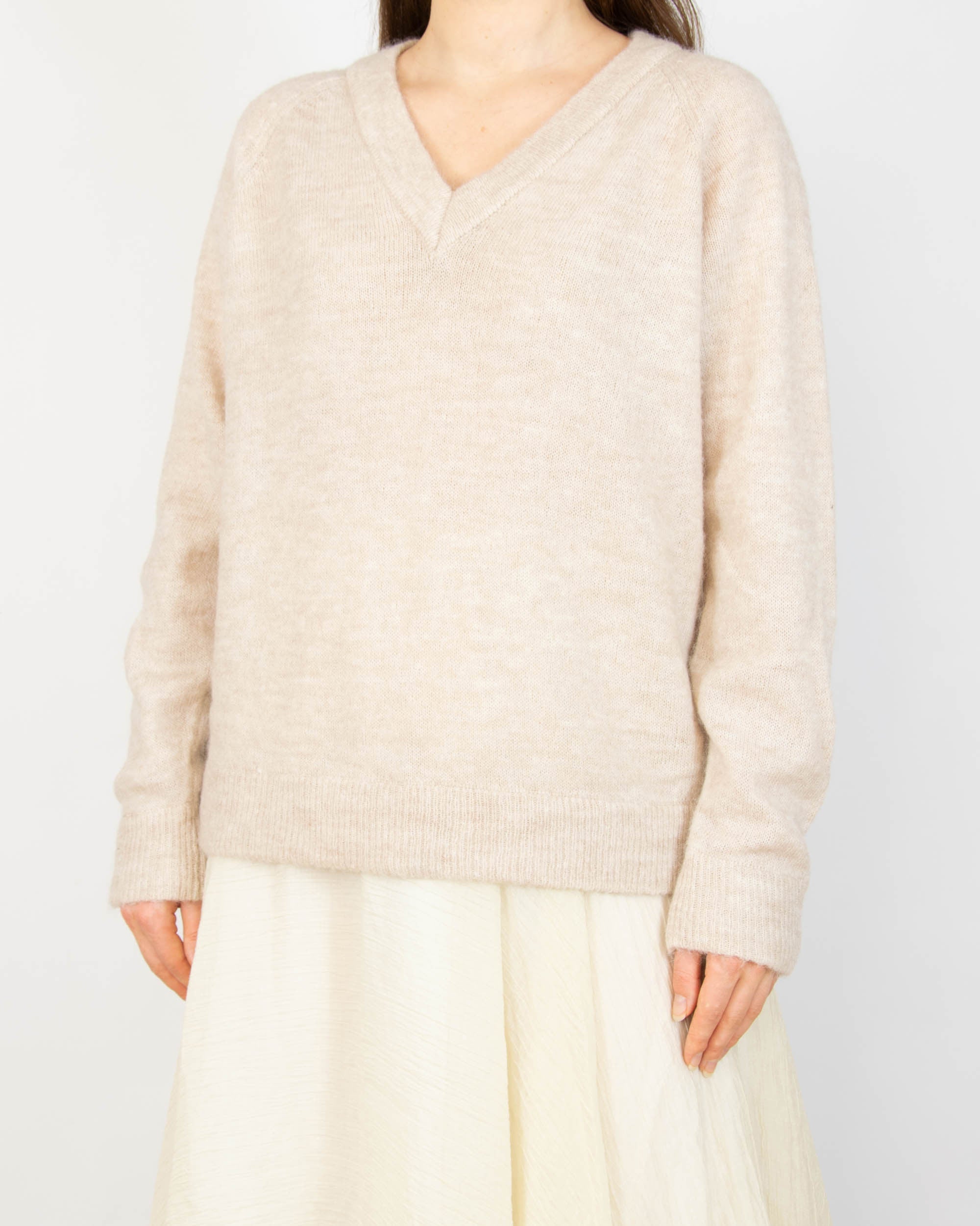 Cream wool and mohair sweater by SELECTED FEMME