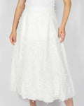 White organic cotton midi bubble skirt by MUNTHE