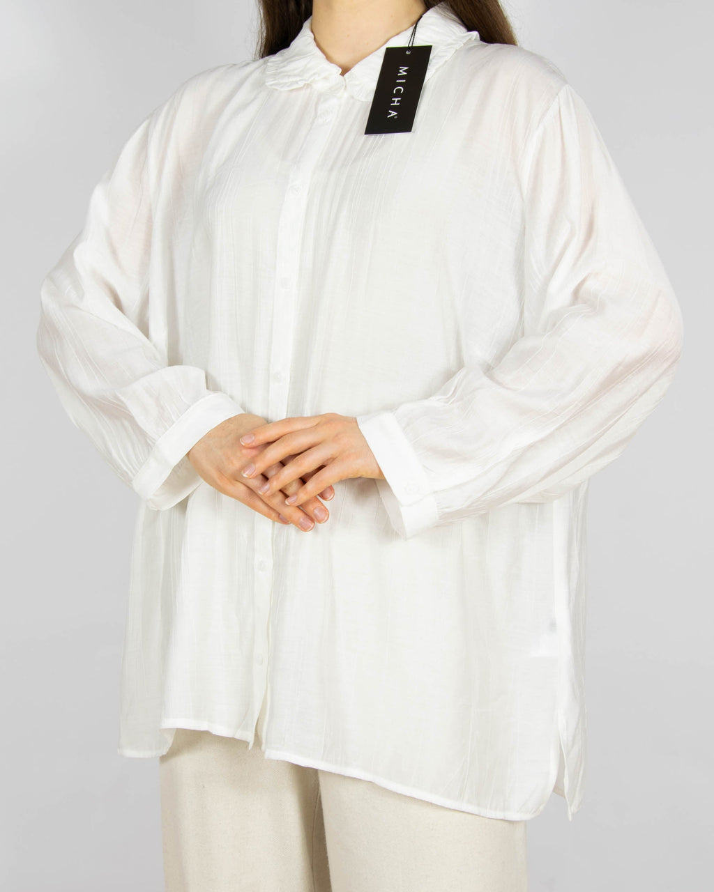 New white viscose shirt by MICHA