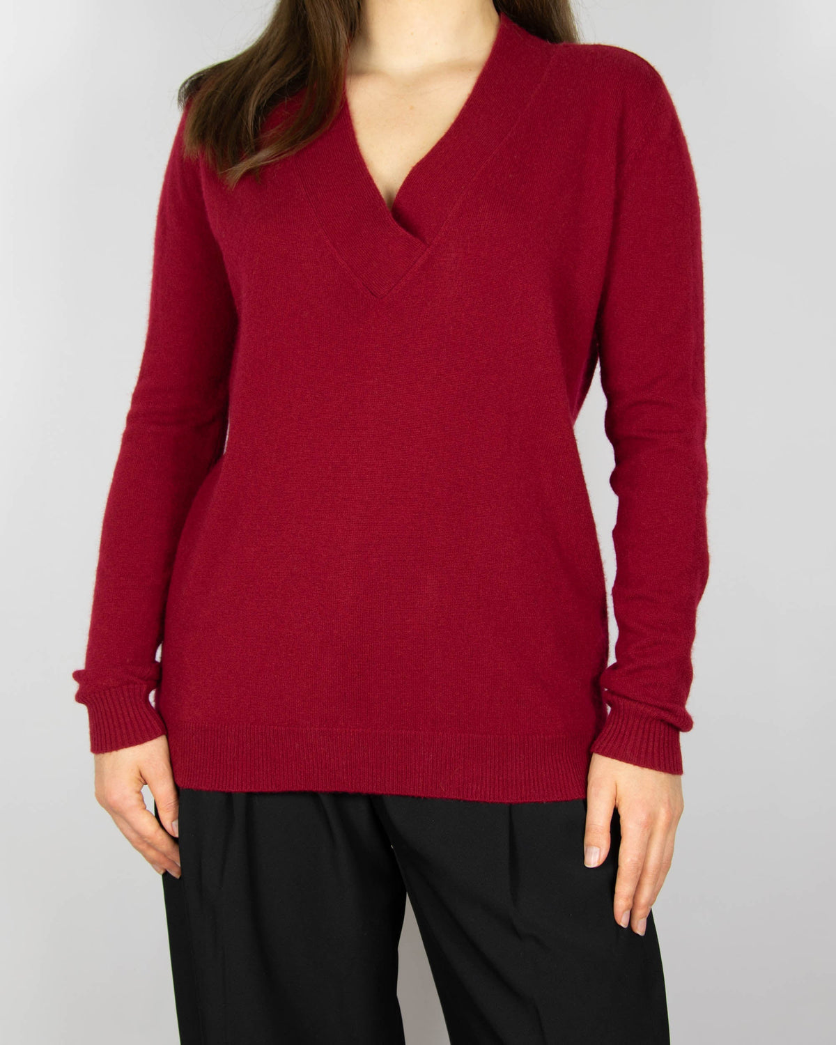Burgundy cashmere sweater by 2ND DAY