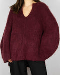 Burgundy mohair and wool sweater by By Malene Birger