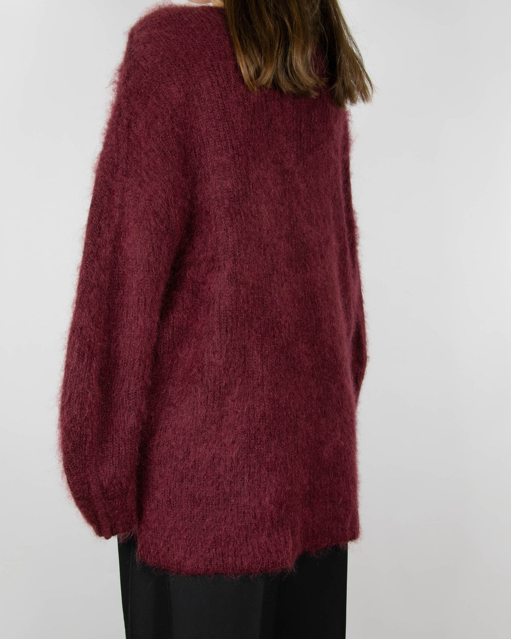 Burgundy mohair and wool sweater by By Malene Birger