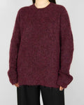 Burgundy mohair sweater by Scandinavian premium brand By Malene Birger