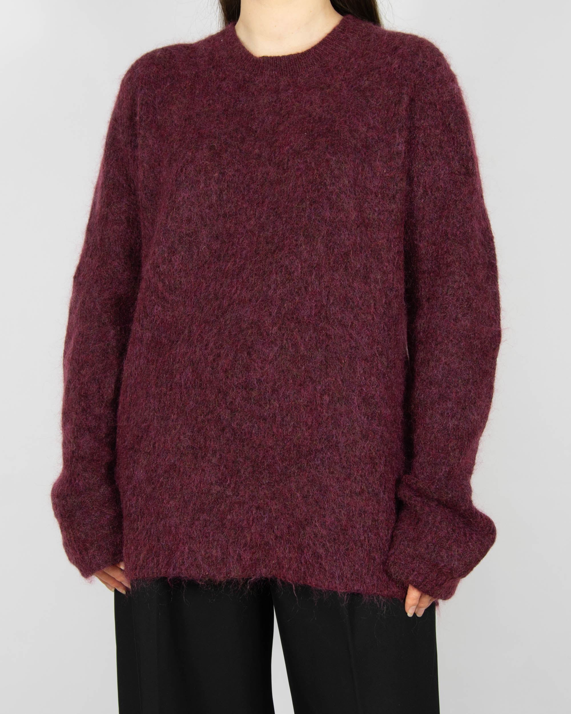 Burgundy mohair sweater by Scandinavian premium brand By Malene Birger