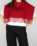 Burgundy wool neck warmer by Danish premium brand BY MALENE BIRGER. From the current collection. Regular price: 589 PLN.