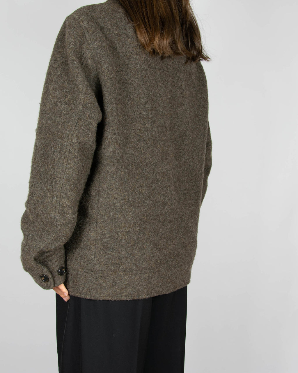 Brown wool-blend jacket by Selected Homme