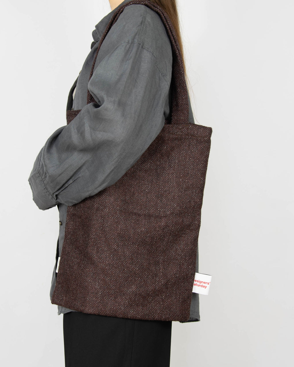 Brown wool bag by Designers' Saturday