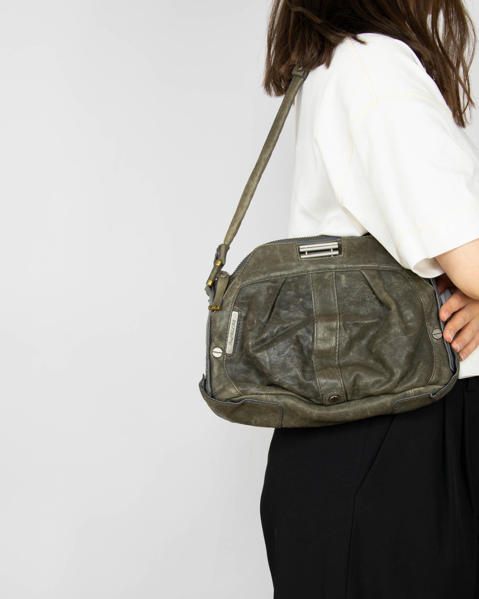 Leather bag by DIESEL from the Black Gold line