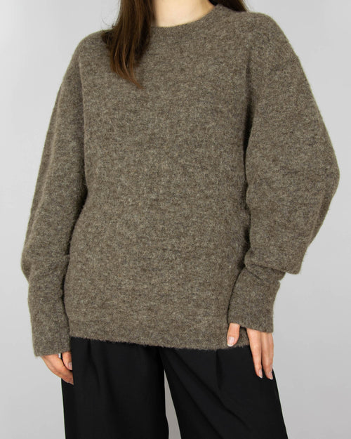 Brown and olive alpaca-blend sweater by & Other Stories