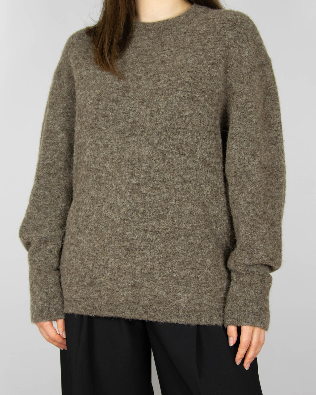 Brown and olive alpaca-blend sweater by & Other Stories
