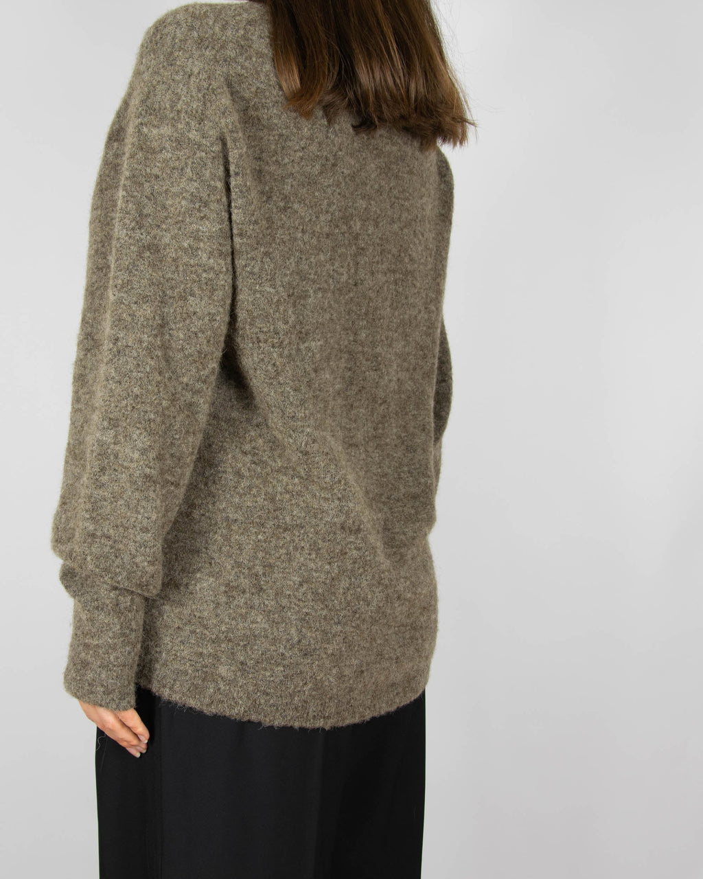 Brown and olive alpaca-blend sweater by & Other Stories